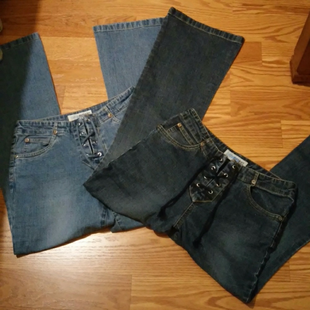 Canyon River Blues lace up fly girls jeans sz 12
